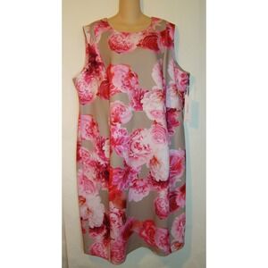 NEW Calvin Klein Womens Plus Fit & Flare Floral Print Dress Size 22W    AC